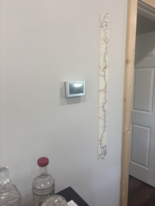 Unique Map of the Mississippi River - Reproduction