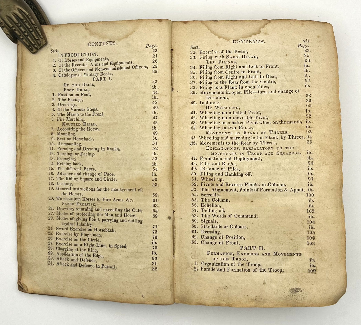 BOOK (extremely rare!) - 1813 - RULES AND REGULATIONS FOR DRILL, SABRE EXERCISE, EQUITATION, FORMATION AND FIELD MOVEMENTS OF CAVALRY