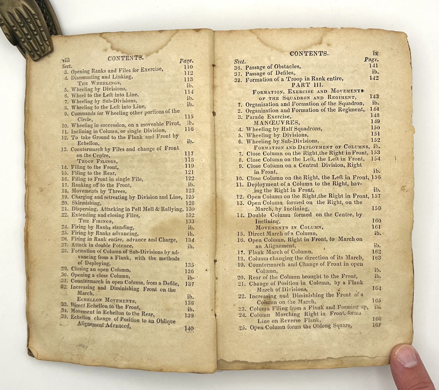 BOOK (extremely rare!) - 1813 - RULES AND REGULATIONS FOR DRILL, SABRE EXERCISE, EQUITATION, FORMATION AND FIELD MOVEMENTS OF CAVALRY