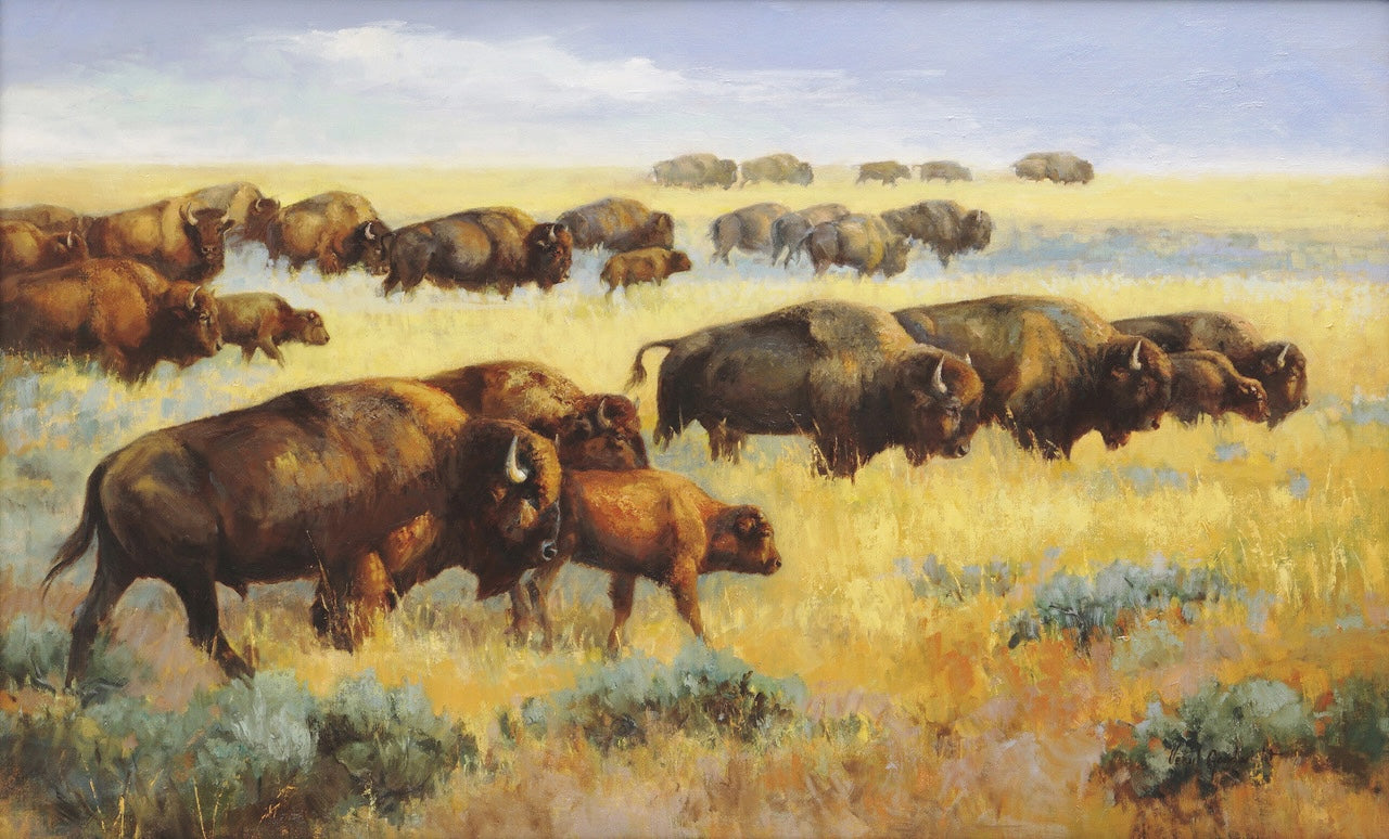 “Golden Plains of Yesteryear” - Oil on Canvas by Veryl Goodnight