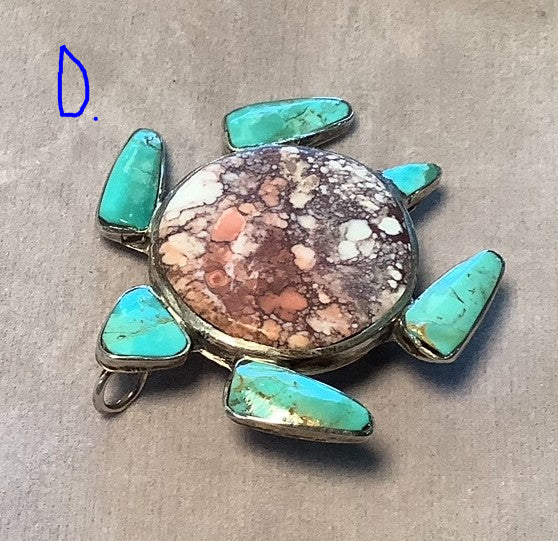 Silver Pearl Ranch - Sea Turtle pendants/ pins