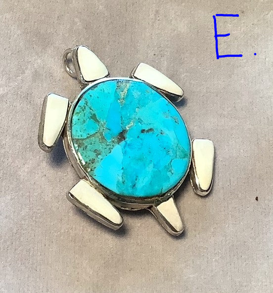 Silver Pearl Ranch - Sea Turtle pendants/ pins