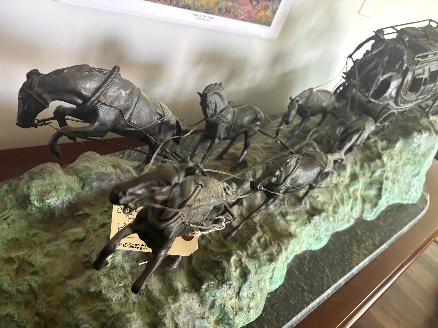 C.M."Charlie" Russell bronze (reproduction)- "Stagecoach"