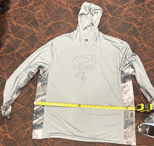 FREE - Mens XXL grey w/camo fishing, working, casual, poly blend sun shirts (Copy)