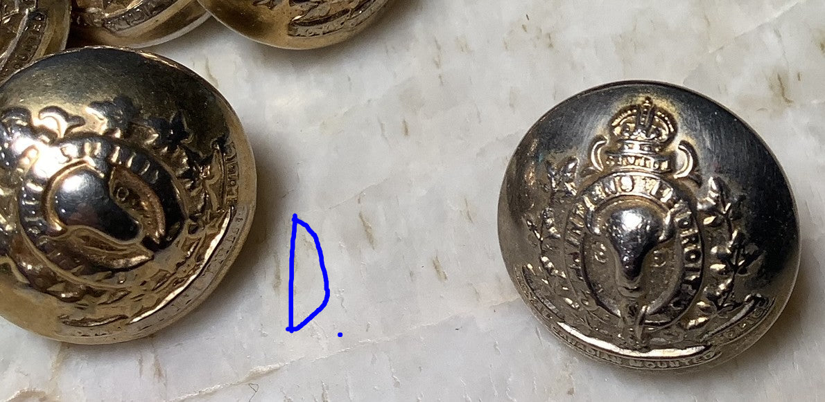 R.C.M.P uniform buttons