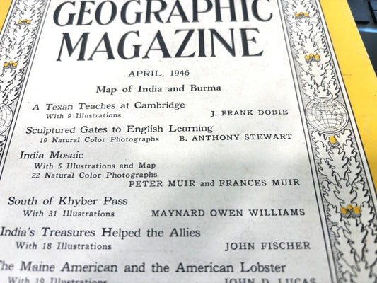 BOOKS - The National Geographic Aprll 1936 - J. Frank Dobie