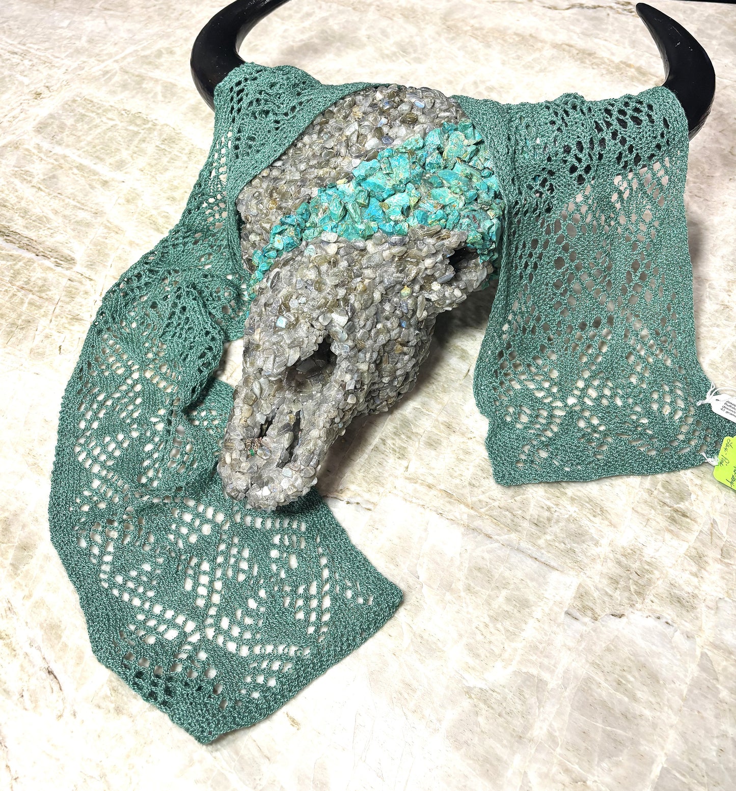 "Lux" yarn Hand Knit Scarf