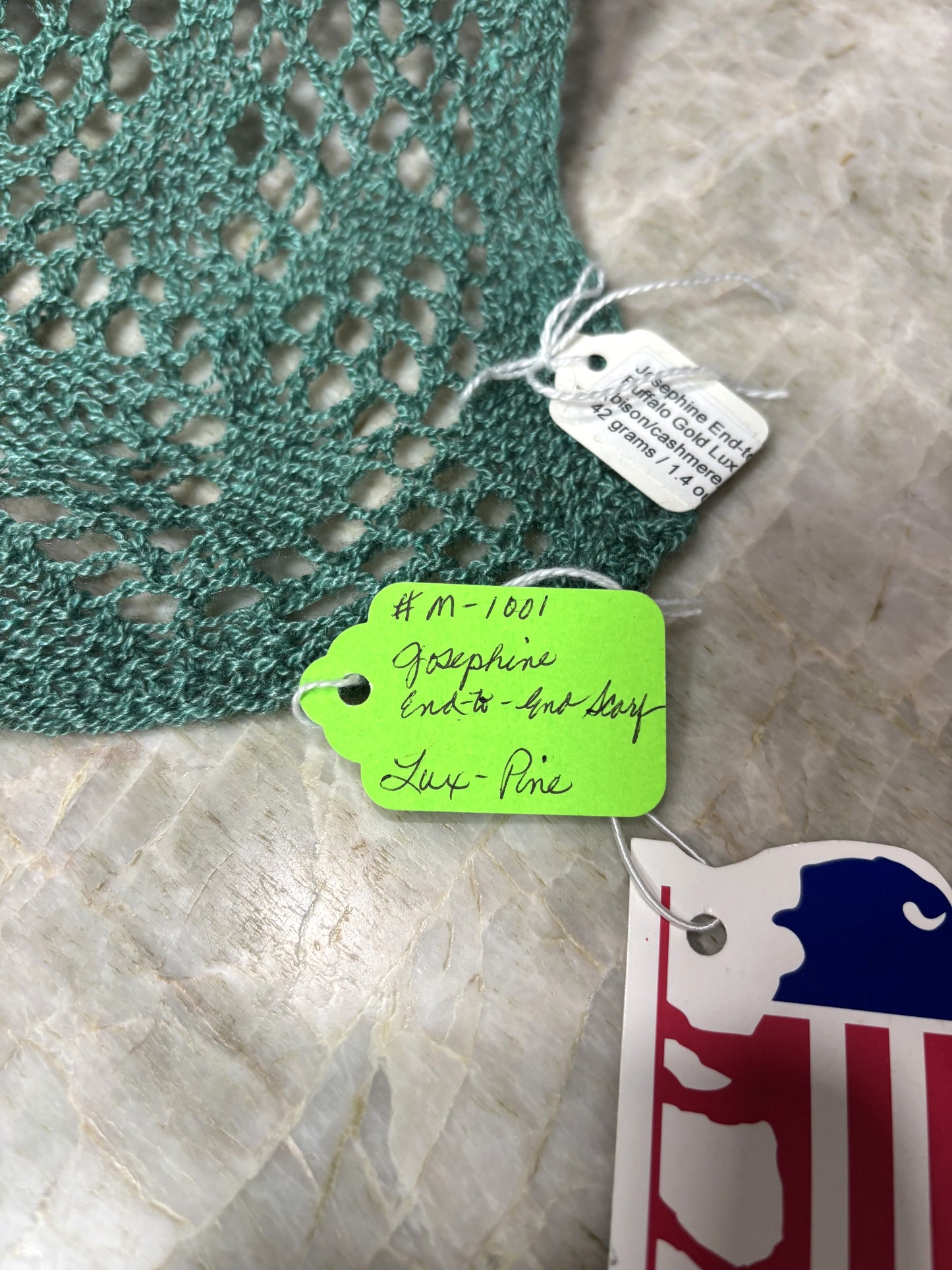 "Lux" yarn Hand Knit Scarf