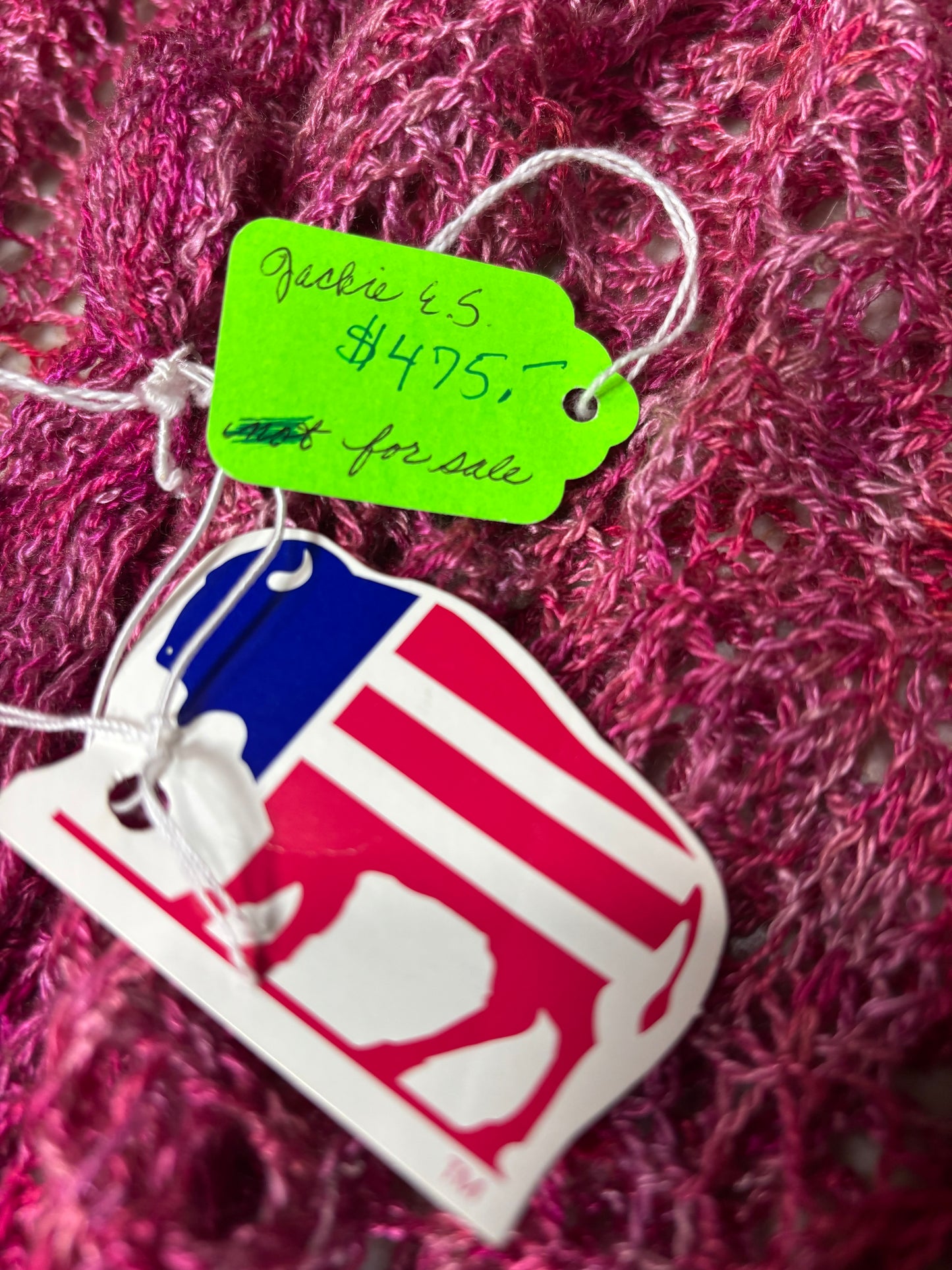 Hand Knit Triangle Shawl -