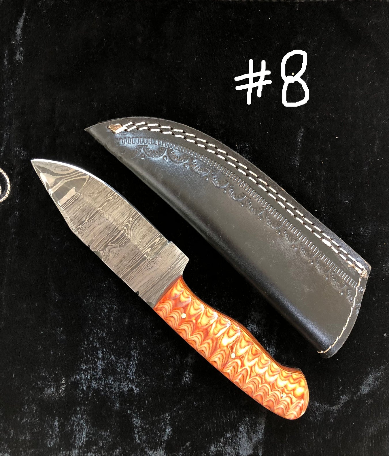 New Damascus fixed blade knife collection