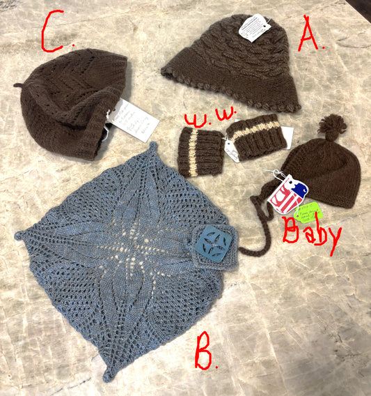 Hand Knit Hats - Ladies and infants