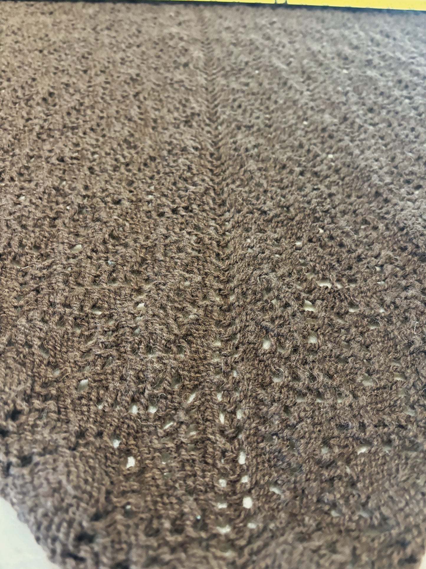 Herd Wear Hand Knit -  "Heartland Lace" Bison down hand knit shawl -