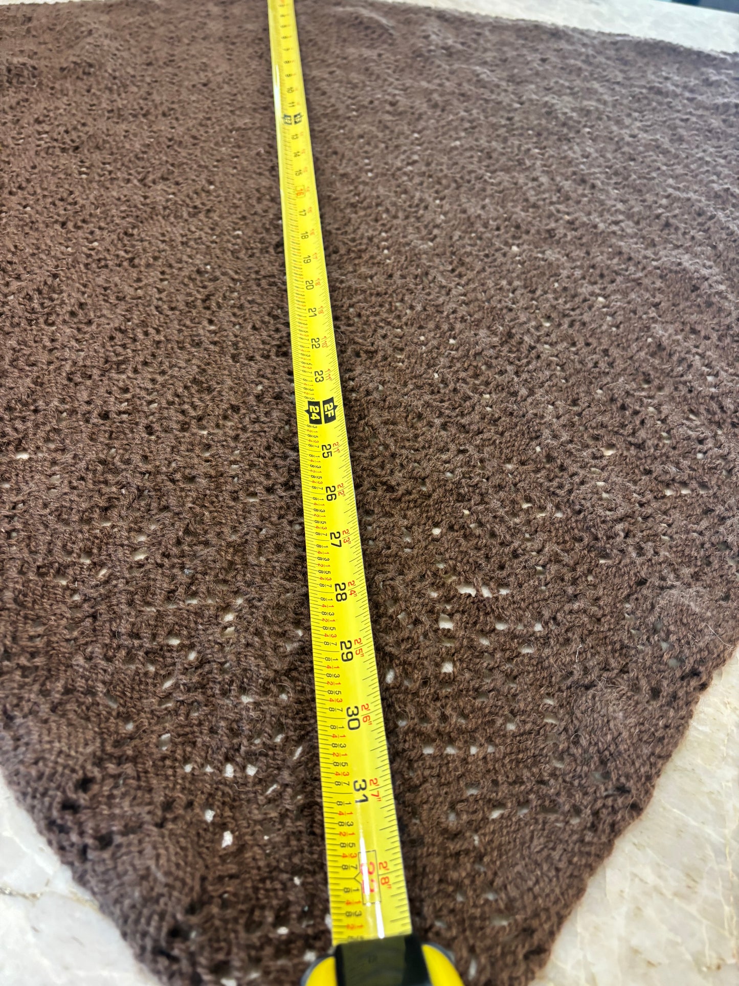 Herd Wear Hand Knit -  "Heartland Lace" Bison down hand knit shawl -