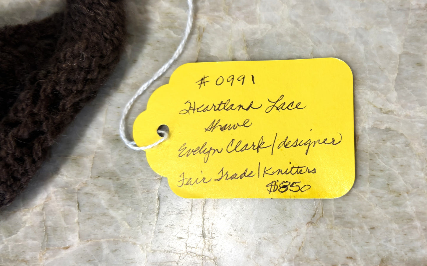 Herd Wear Hand Knit -  "Heartland Lace" Bison down hand knit shawl -