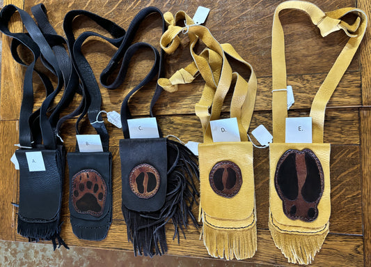 Neck pouch/ "possibles" bag (or cute small purses, cell phone bags. medicine bags ... your limit is your creativity)