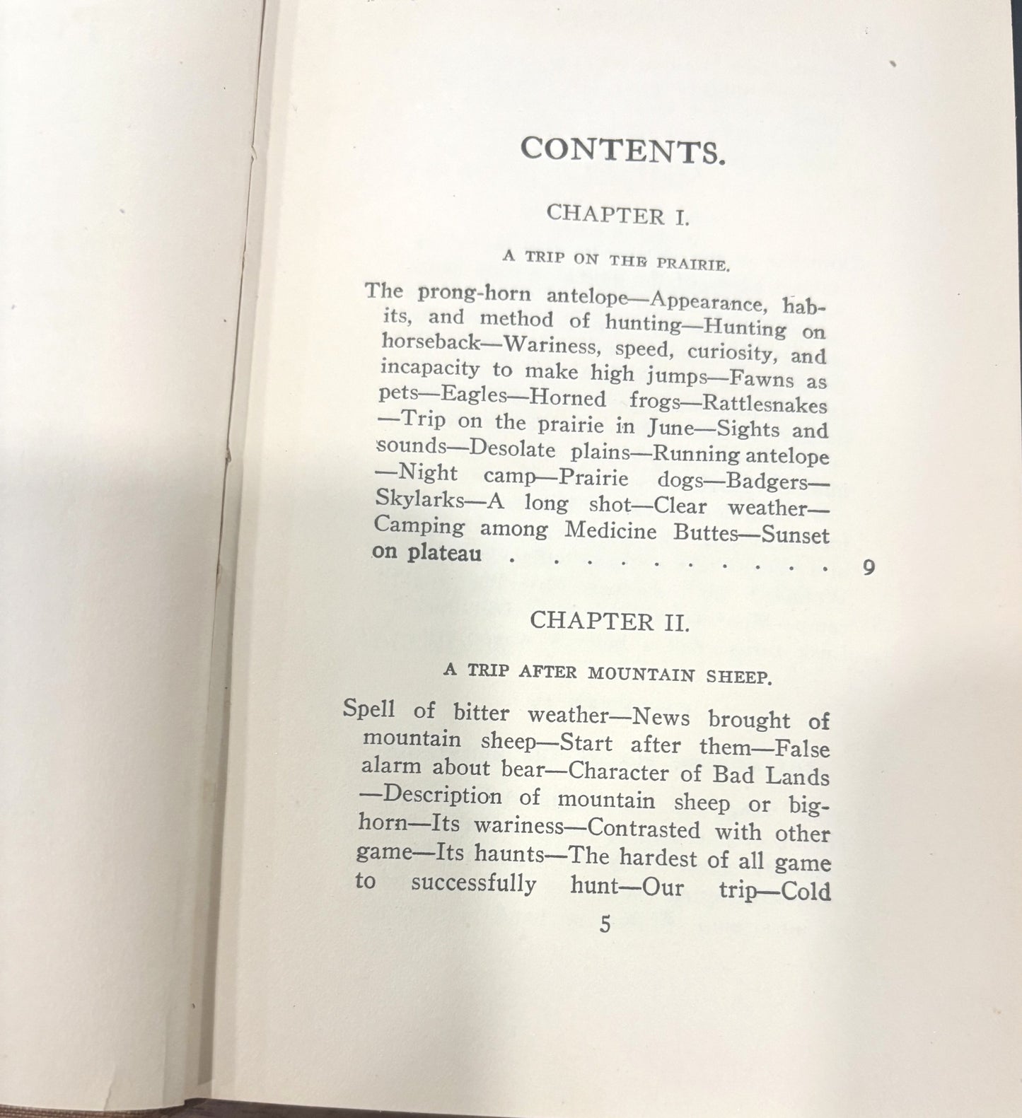 BOOKS - "Hunting Trips on the Prairie"  by Theodore Roosevelt