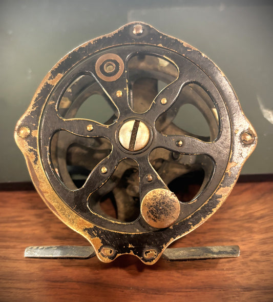antique fishing reels australia Vintage Wooden Brass Reel with Two Handles Rustic Wood Coastal Phoenix Menswear Vintage Saltwater Fishing Reels -