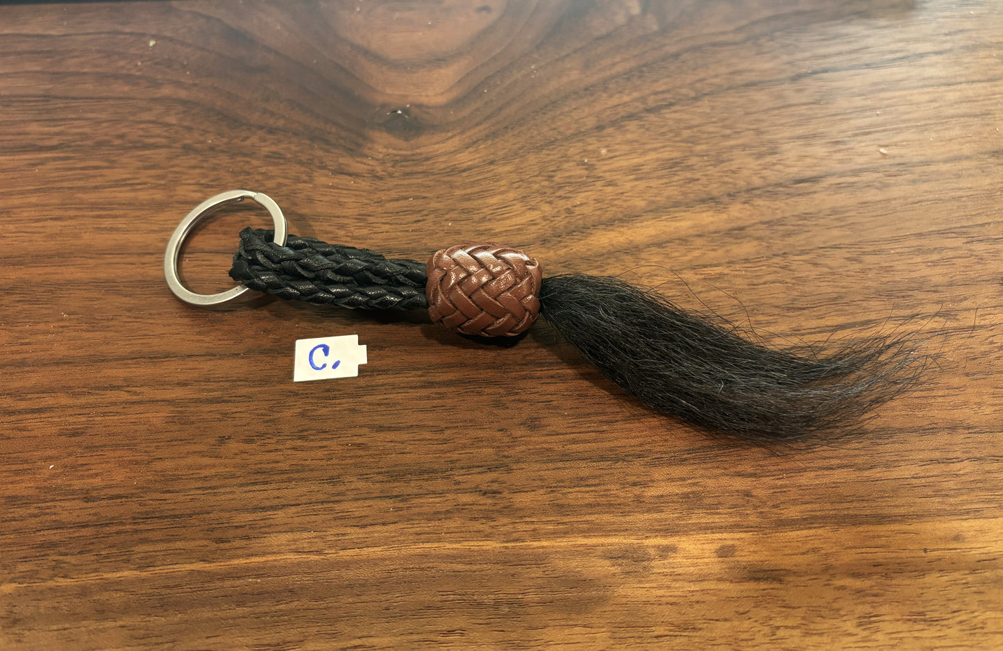 Cowboy Knot and Bison Chap Hair Key Fob/Rings