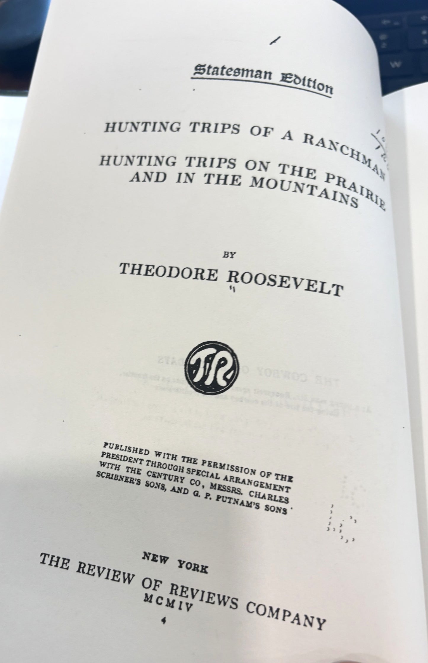 BOOKS - Hunting Trips of a Ranchman  - hardboard covers