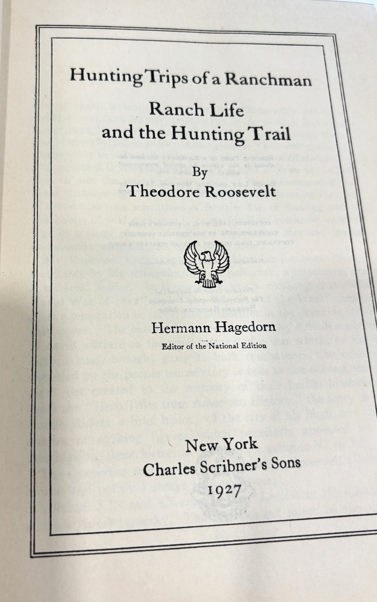 BOOKS - Hunting Trips of a Ranchman  - National Edition - Vol 1