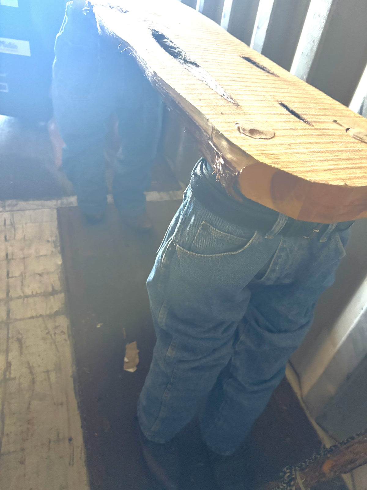 Cedar/Denim/Western Boots and Belt couch table