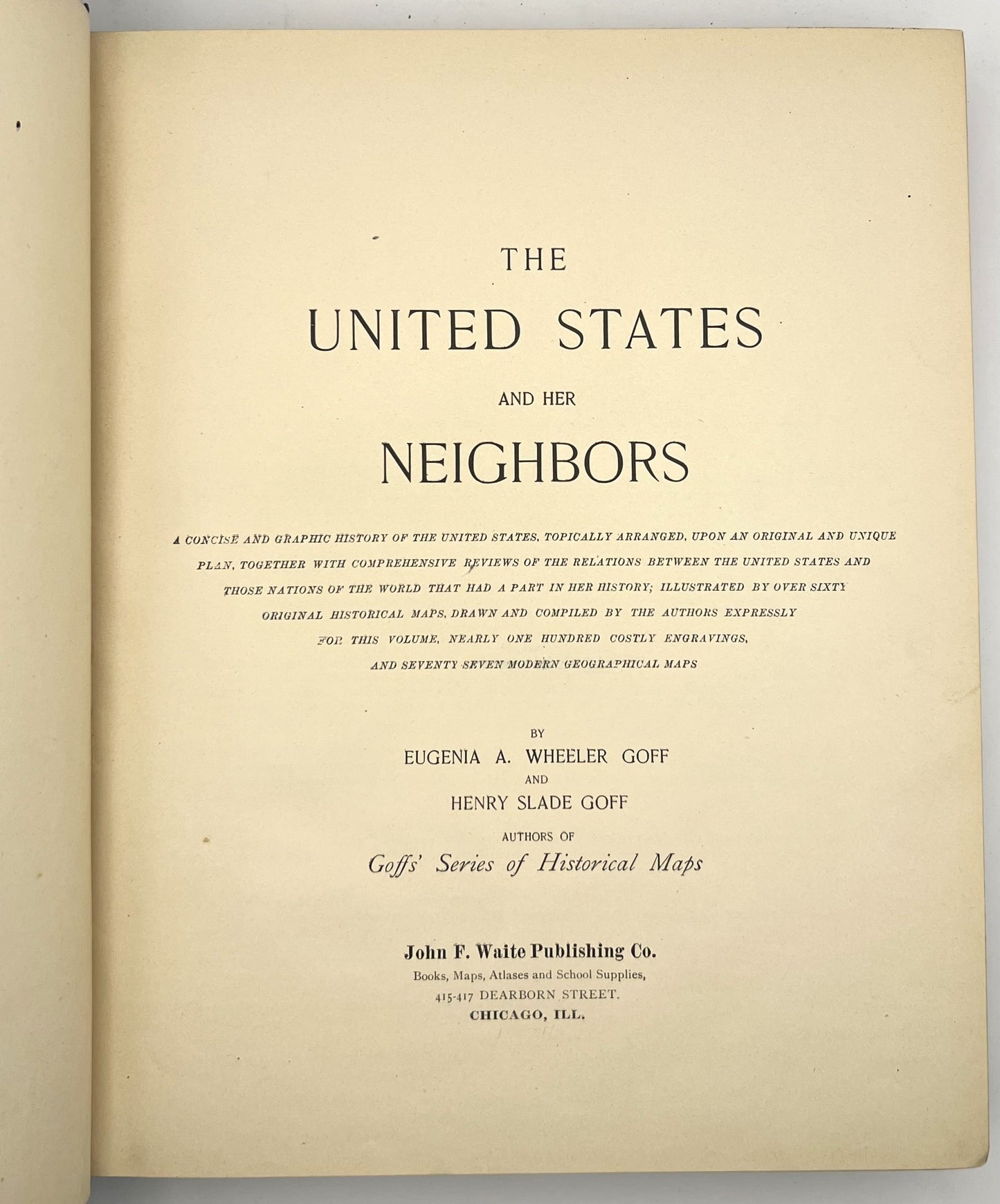 BOOKS - (Maps of) THE UNITED STATES AND HER NEIGHBORS, 1893
