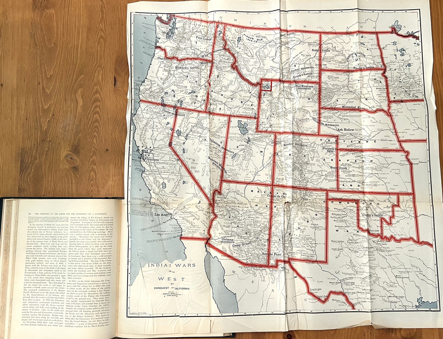 BOOKS - (Maps of) THE UNITED STATES AND HER NEIGHBORS, 1893