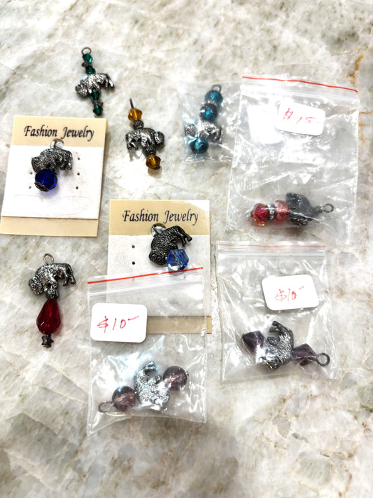 Tiny Buffalo and Crystals - jewelry findings (and a couple other similar things tossed in)