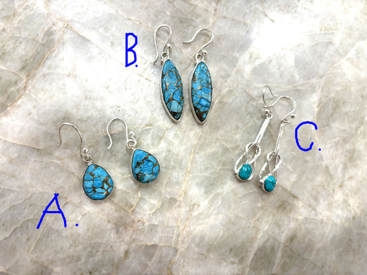 Turquoise and Sterling Earrings