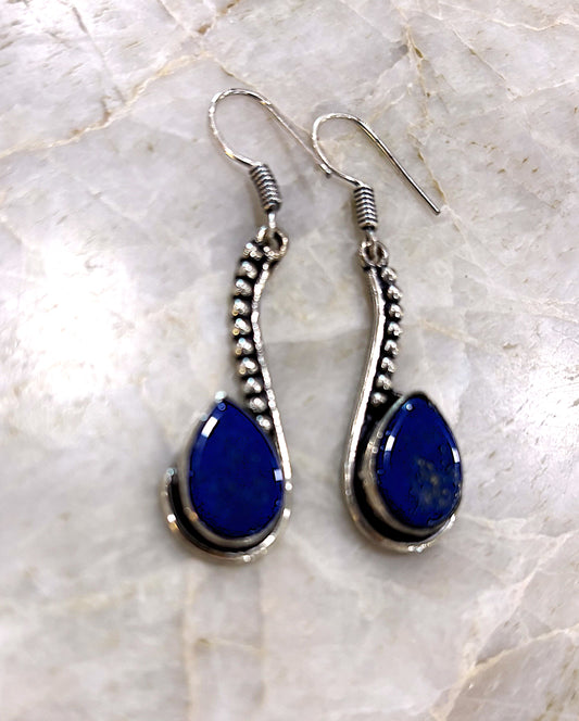 Lapis Lazuli and Sterling earrings