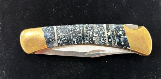 New Landers Turquoise scales on Buck 110 Classic folding knife