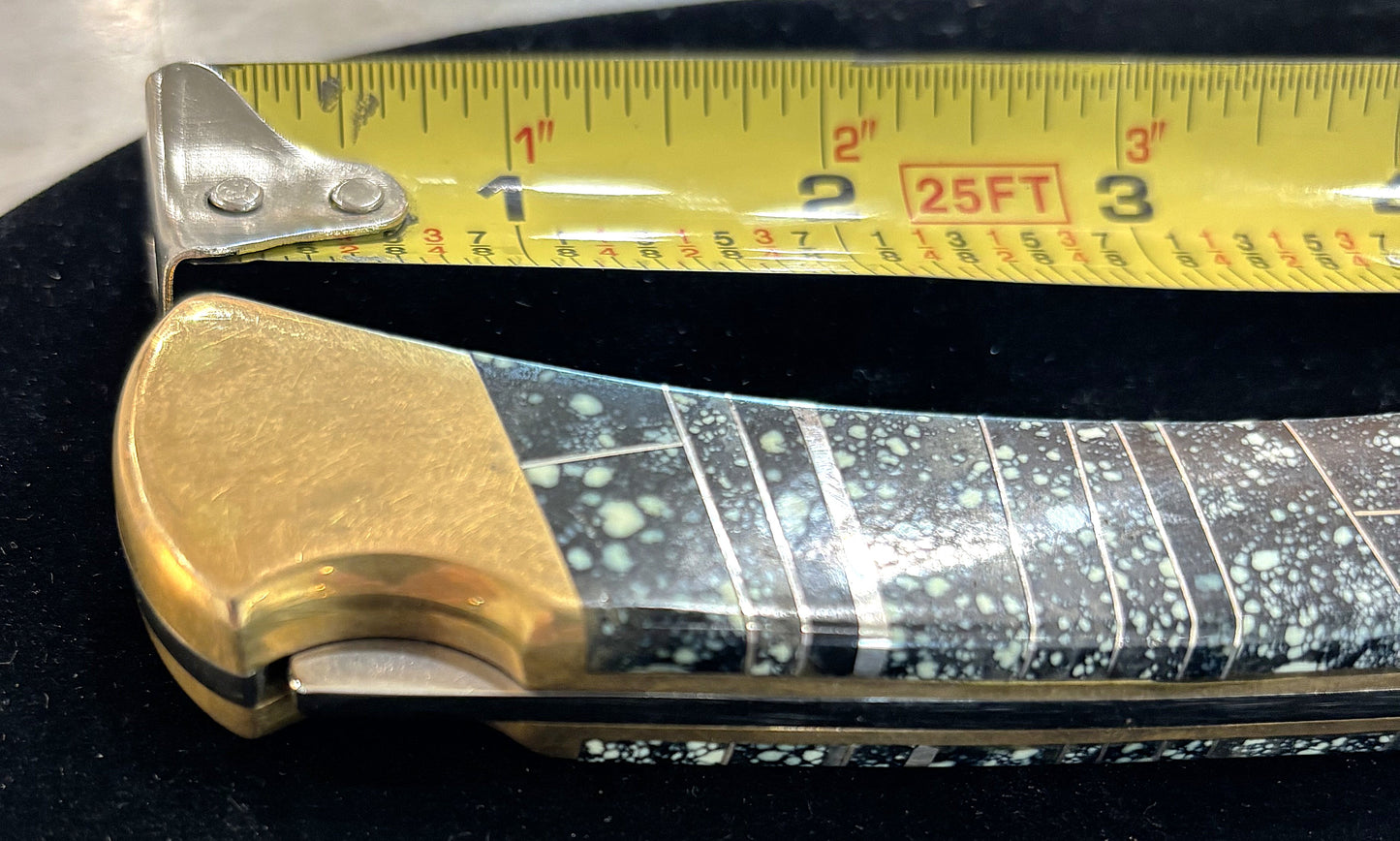 Classic folding knifes with Hand Made Turquoise scales.