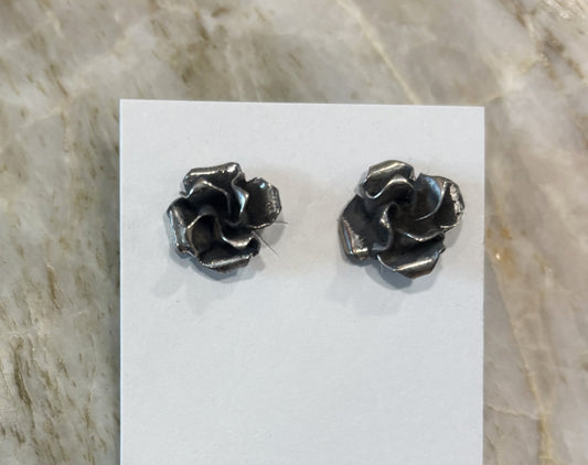 Silver Pearl Ranch - Sterling Rose Earrings