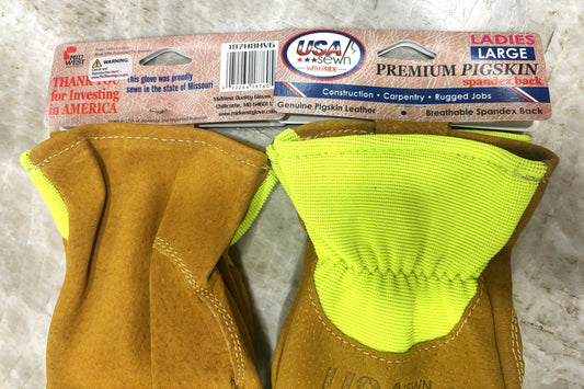 Midwest Glove - LADIES!!!  Ladies sized Midweight Pigskin faced work glove