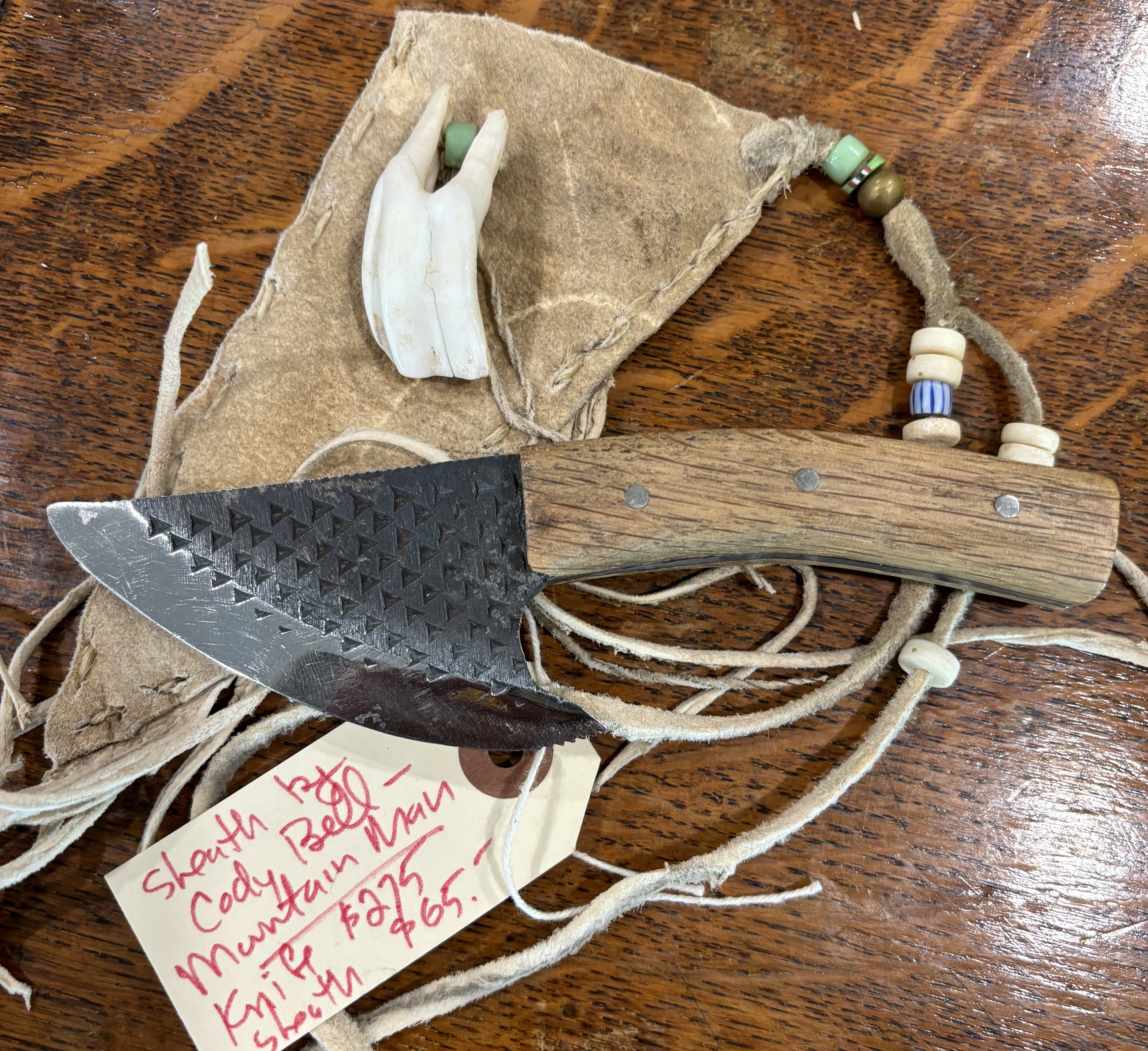 Dave Book Handmade skinning knife and neck sheath