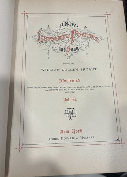 BOOKS - The New Library of Poetry and Song Illustrated II - 1877