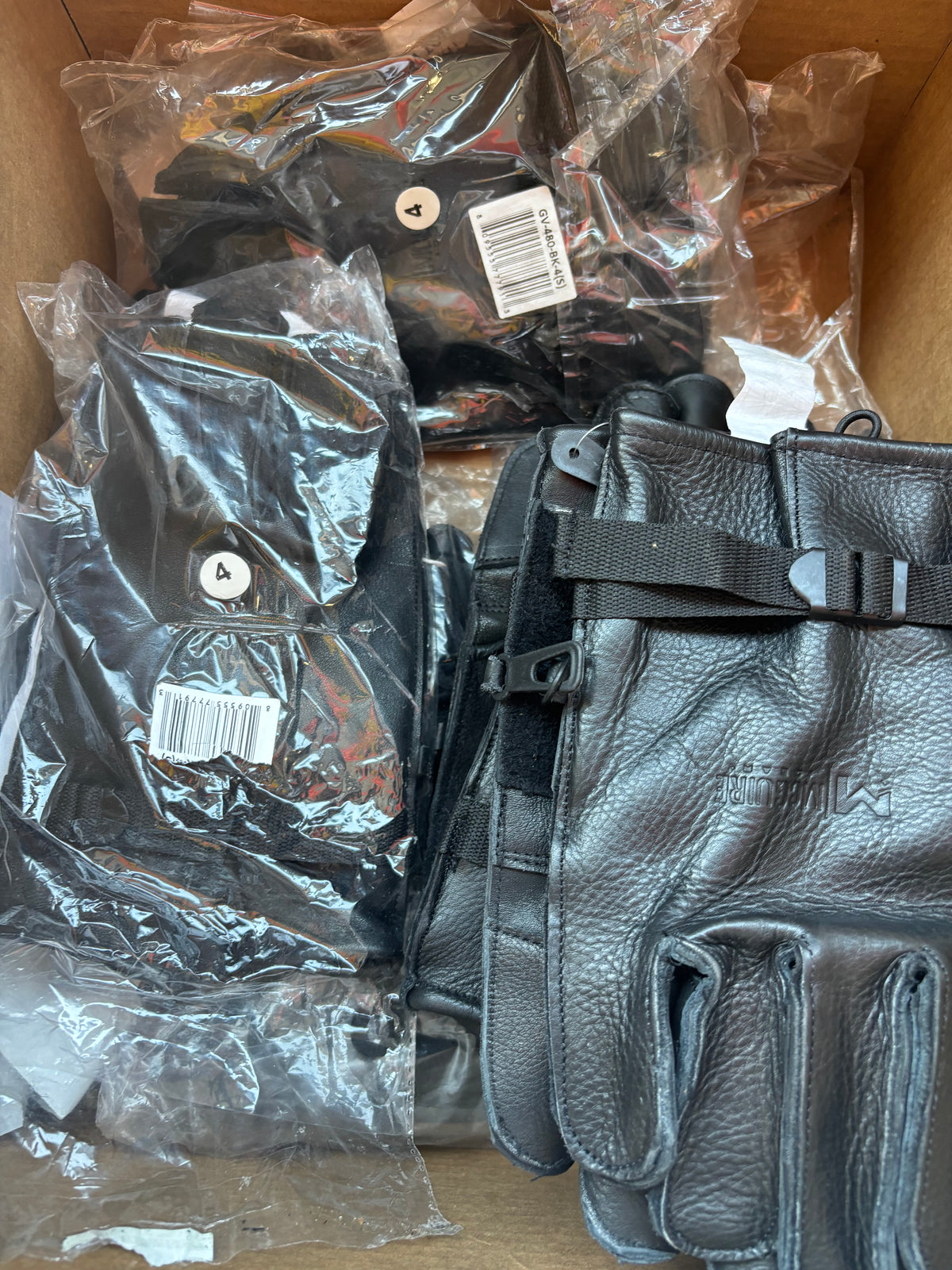 WHOLESALE LOT #1 - 6 pair of Leather Military Style  "Over Glove"