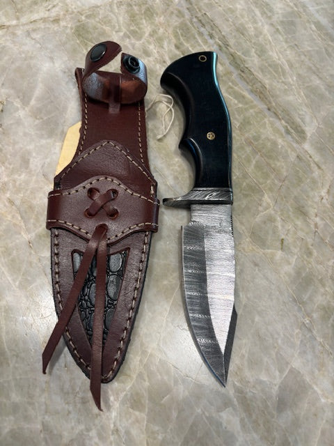 SALE SALE - Damascus Steel Hunting/Camping fixed blade sheath knife