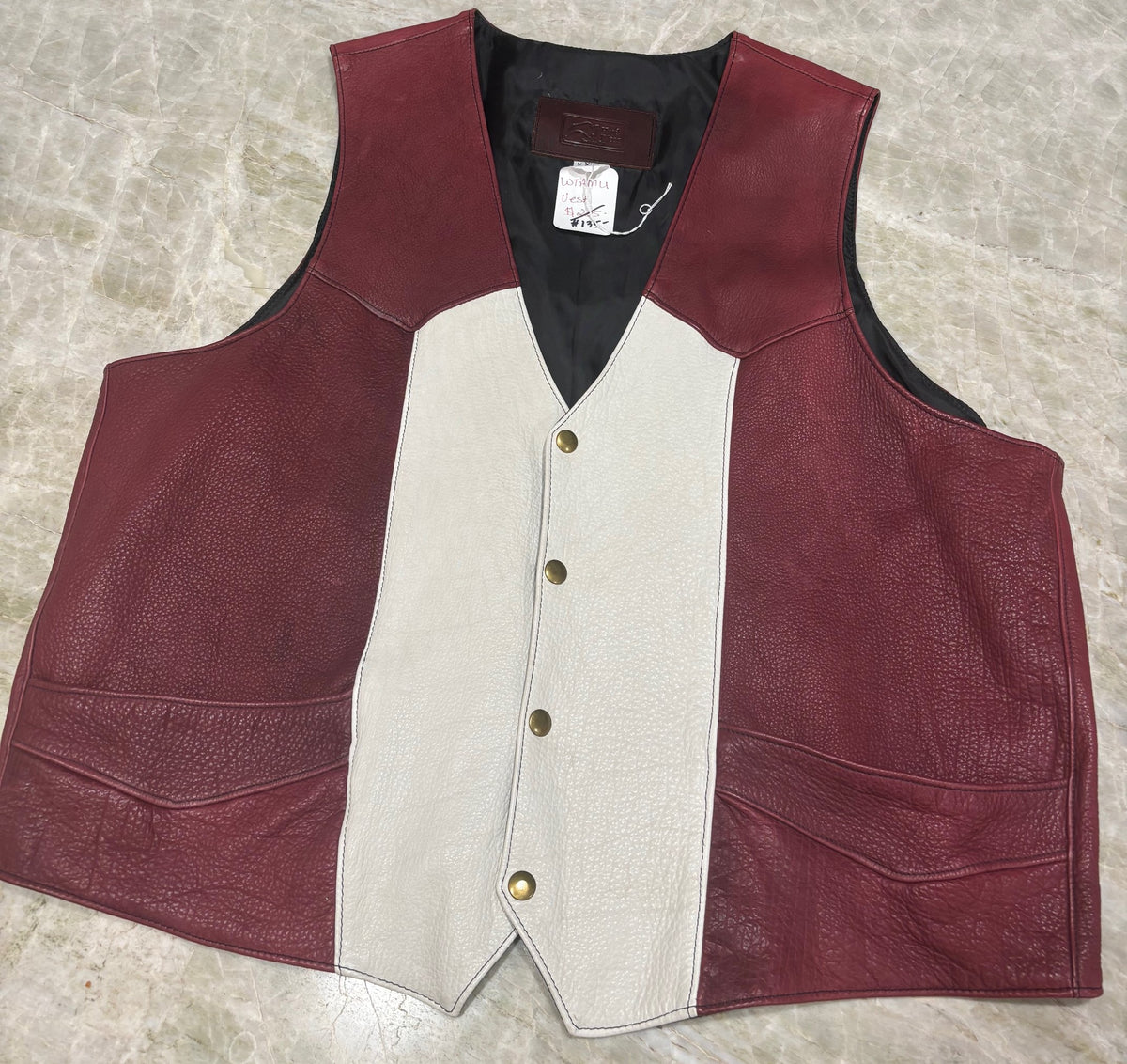 2026 BEST VEST SALE  -Bison Leather Mens West Texas A&M U Vest