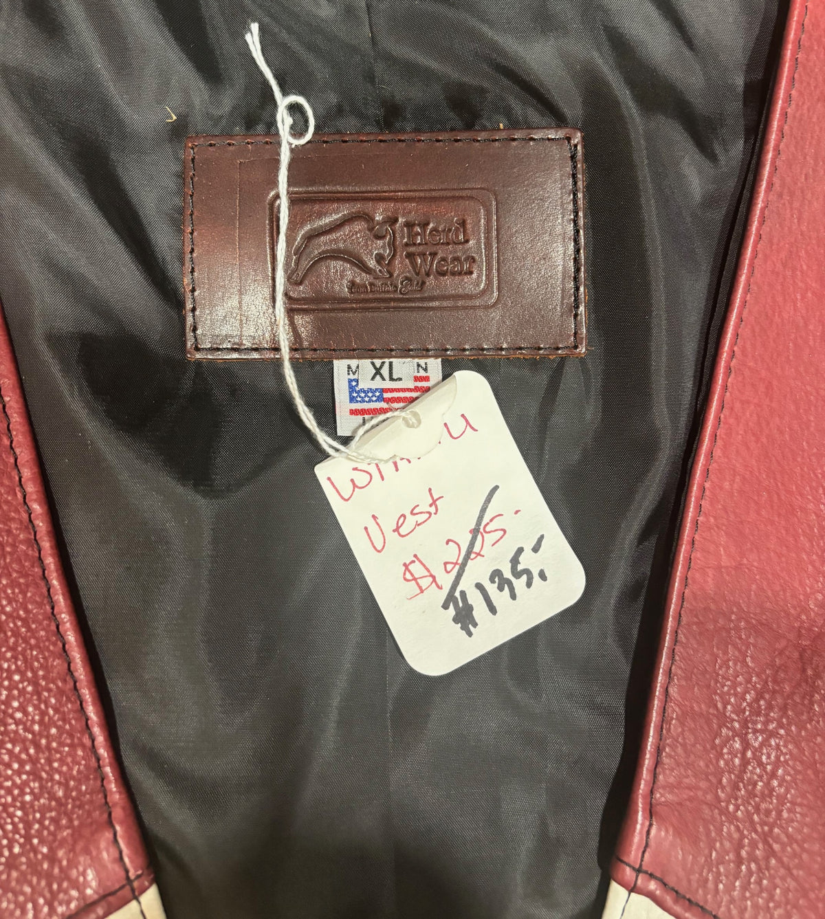 2026 BEST VEST SALE  -Bison Leather Mens West Texas A&M U Vest