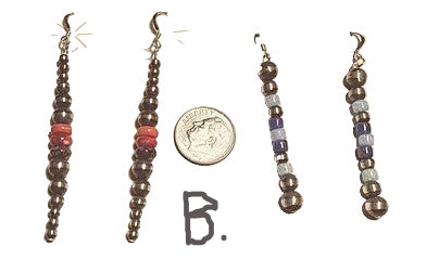 SPR - Navajo Pearl  Earrings  with multi stone accents