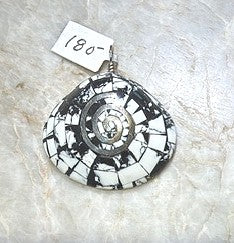 SPR - Turquoise Clad Navajo Shell Pendants