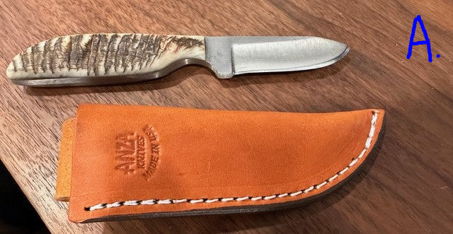 ANZA Knives - 10F Work Knife with Sheep Horn Scales