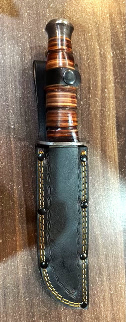 Marine Ka-Bar reproduction - in true Damascus steel.