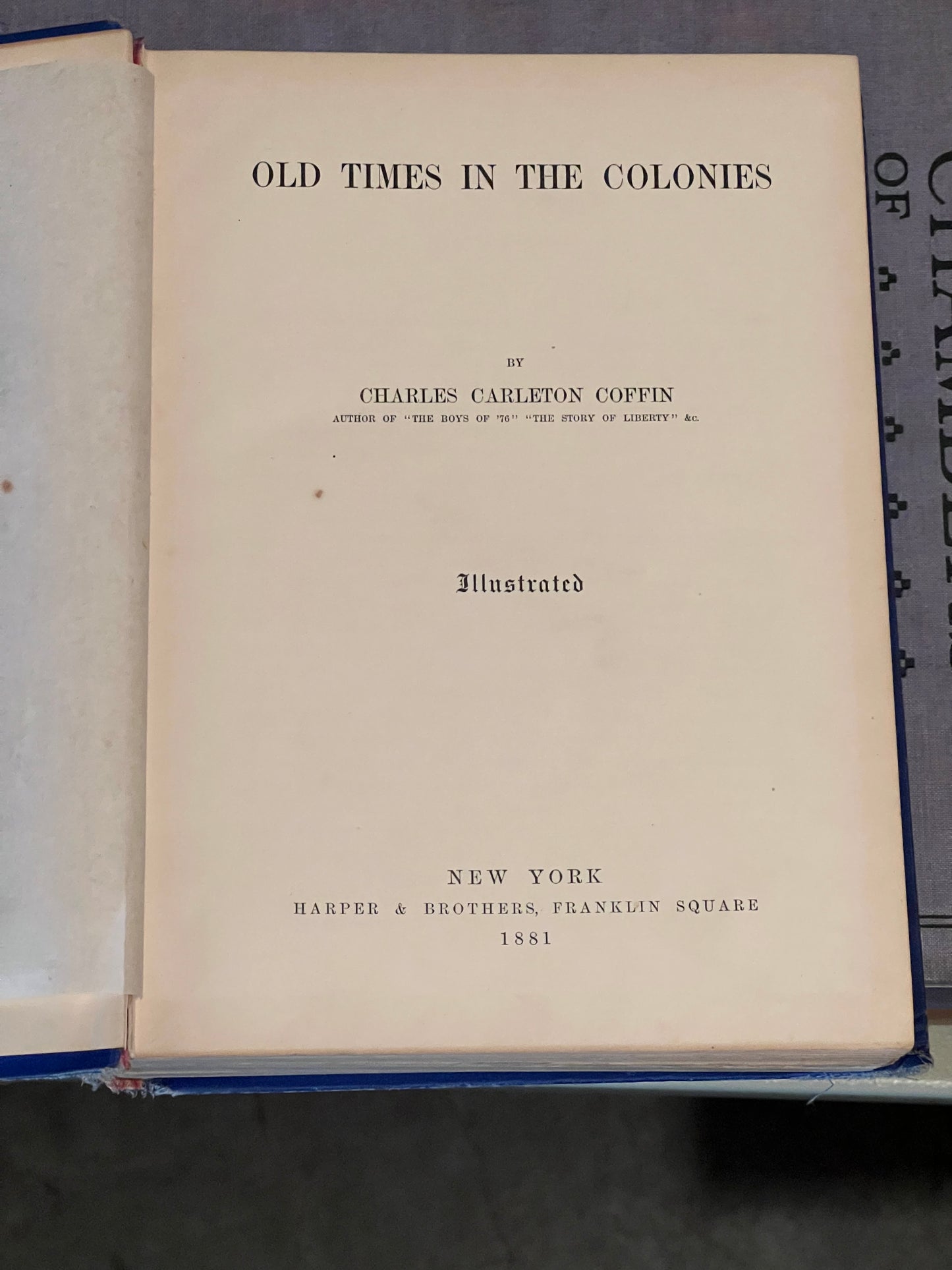 BOOKS - Old Times in the Colonies