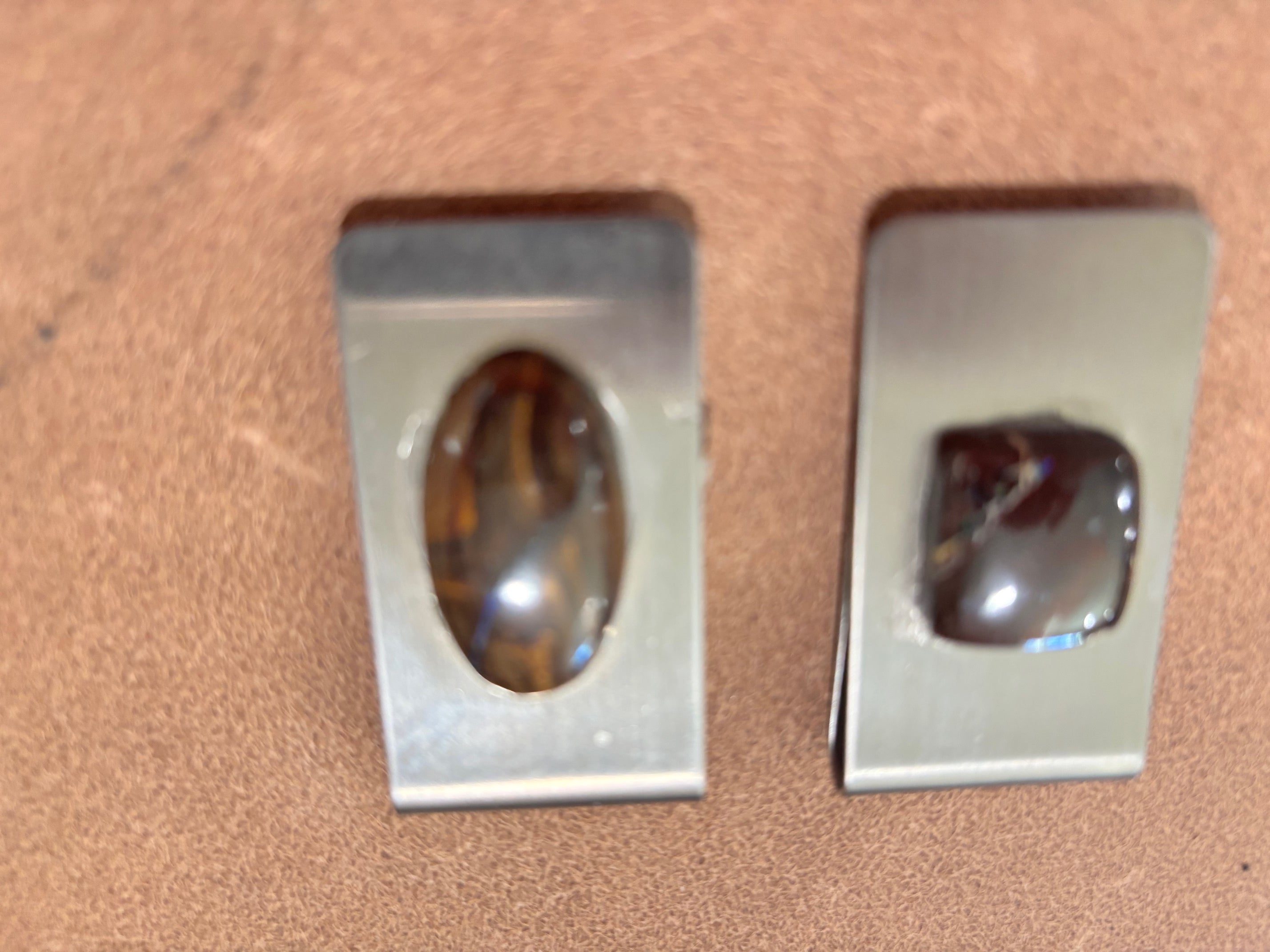 Stainless Steel Money Clips ... with gemstones