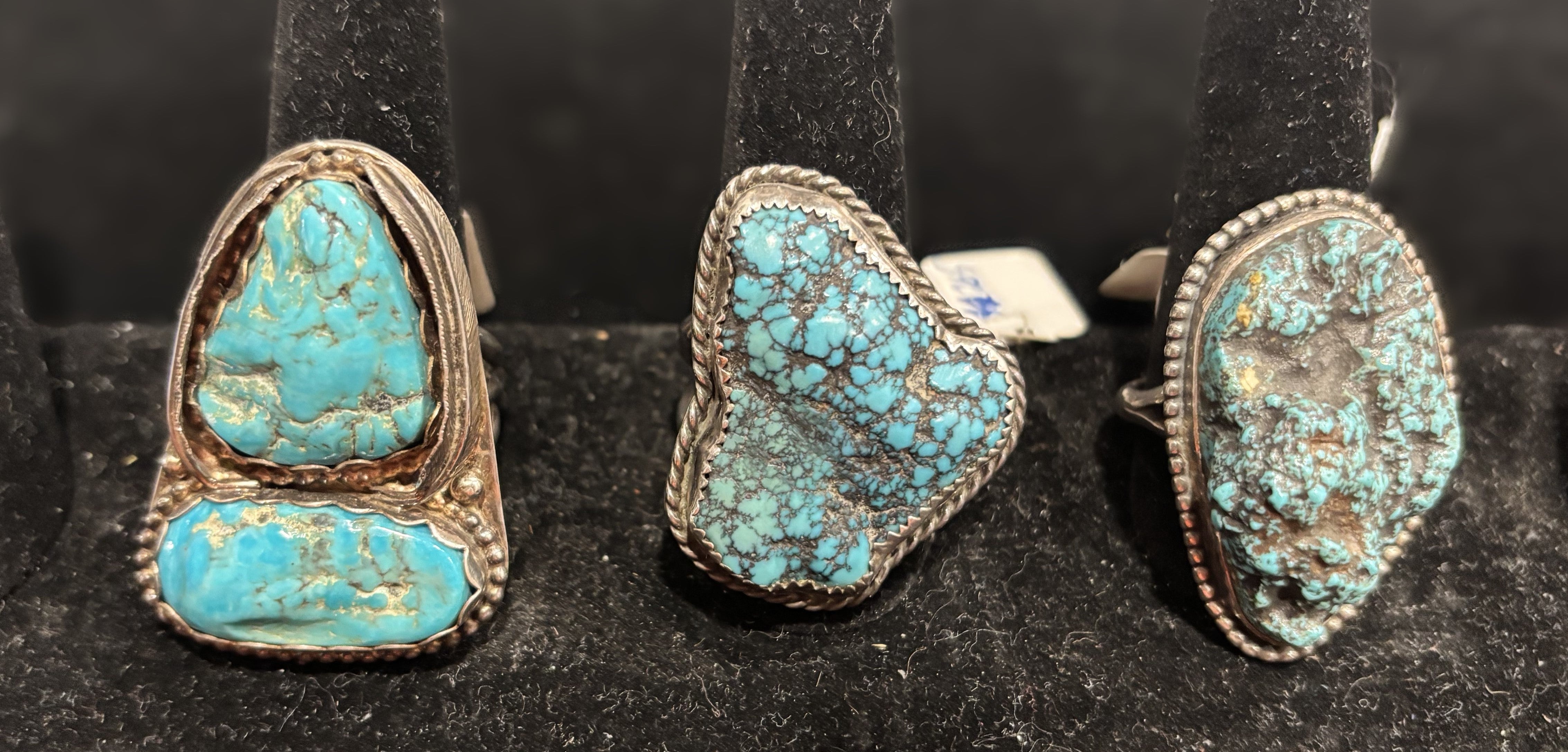 Big Men's Turquoise Rings  - 11.5. 12 and 12.5 ...only one of each