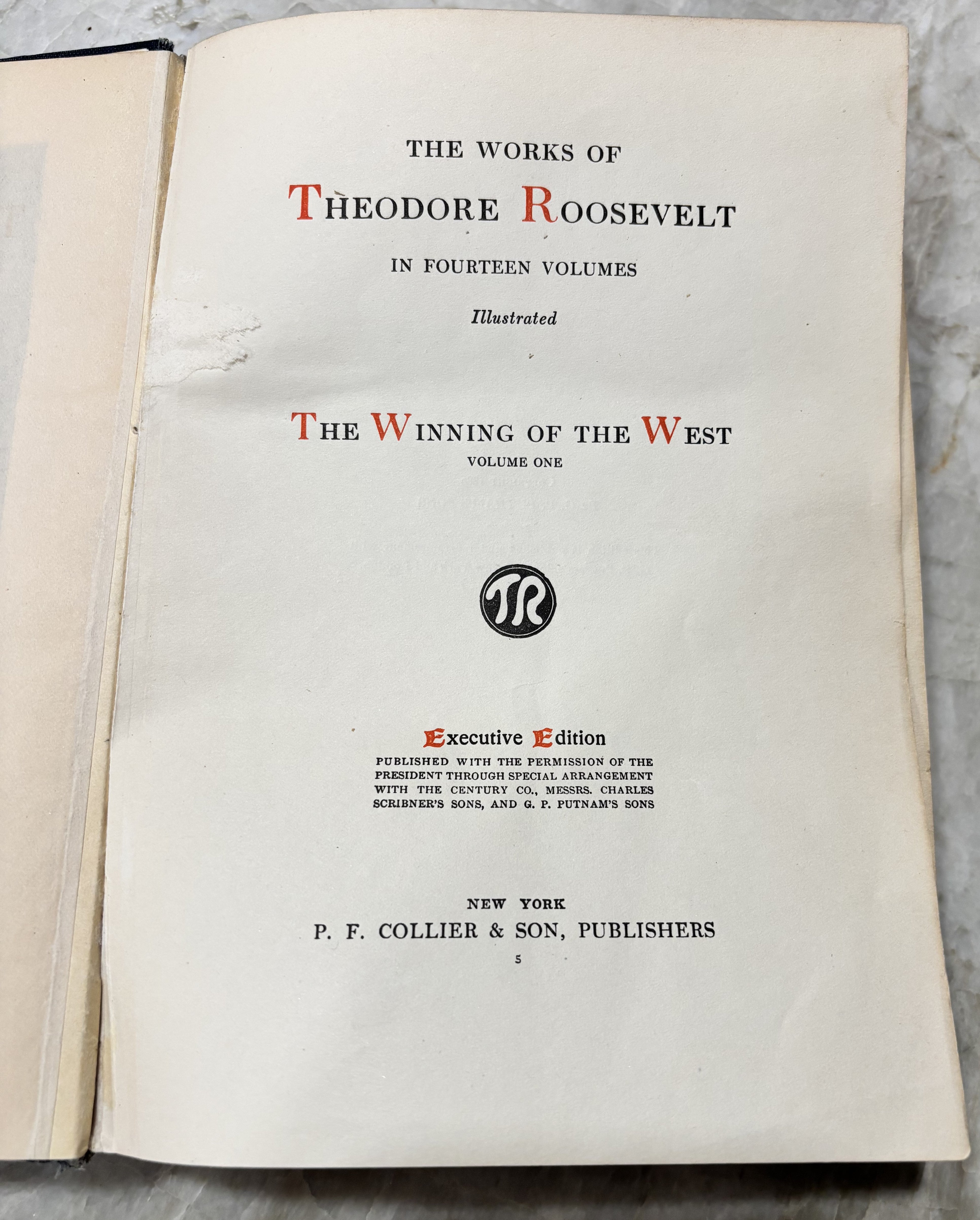 BOOKS - The Works of Theodore Roosevelt - - The Winning of the West Vol 1