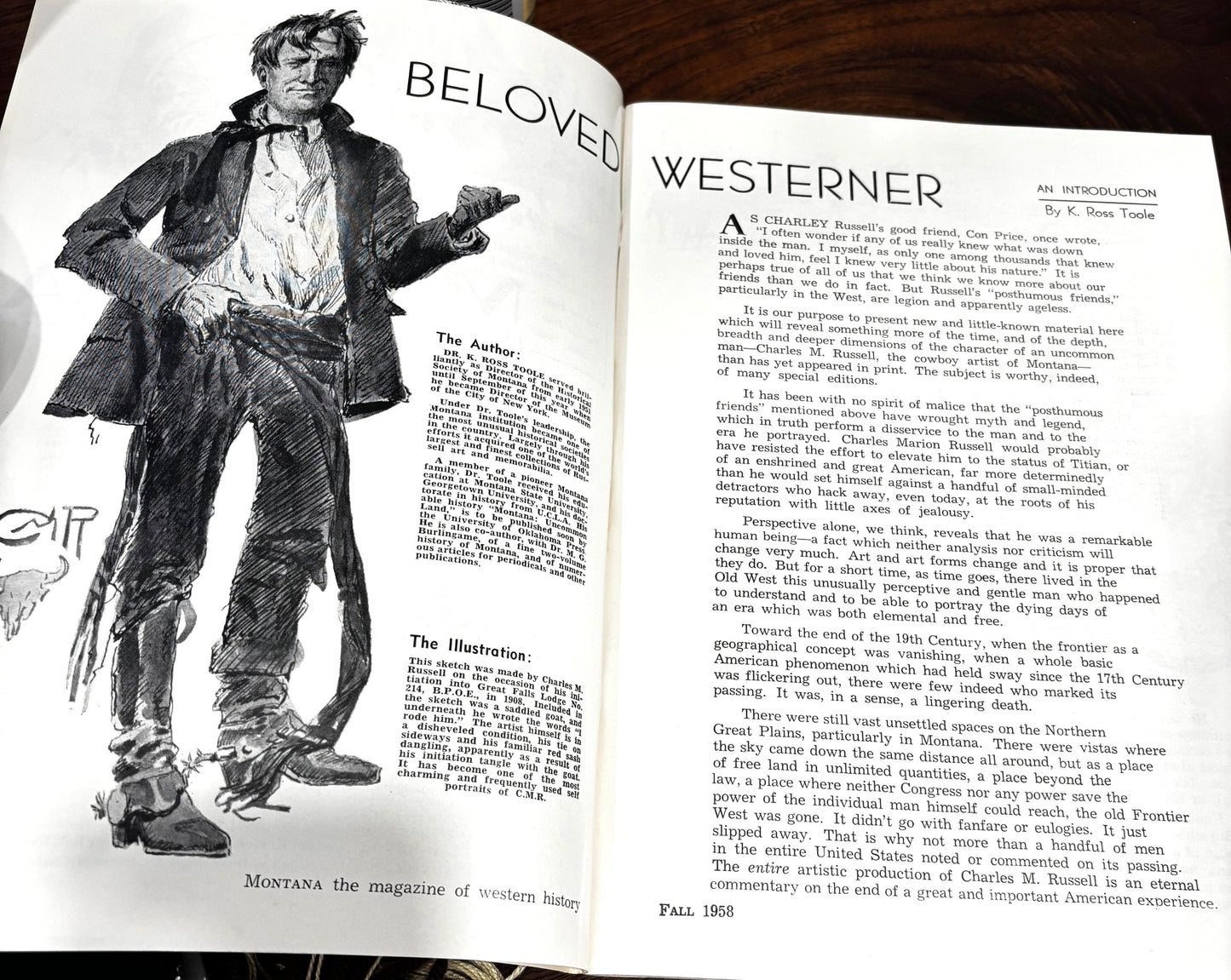 BOOKS - "The Charles M. Russell Special Edition" - Autumn 1958 - Montana Magazine