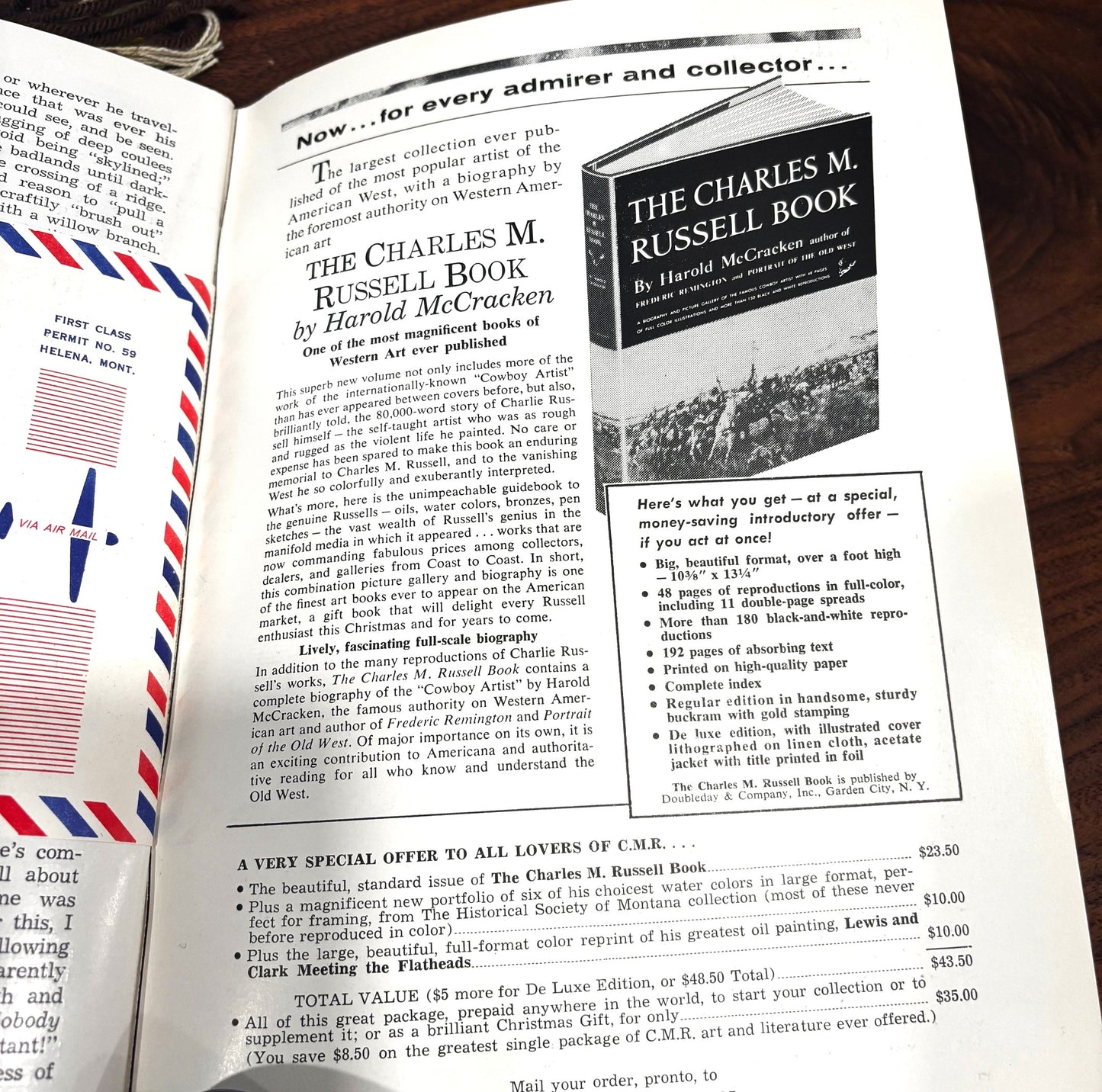 BOOKS - "The Charles M. Russell Special Edition" - Autumn 1958 - Montana Magazine